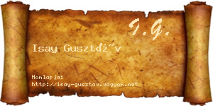 Isay Gusztáv névjegykártya